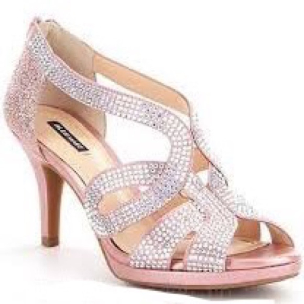 Alex Marie Pink Rhinestone Heels